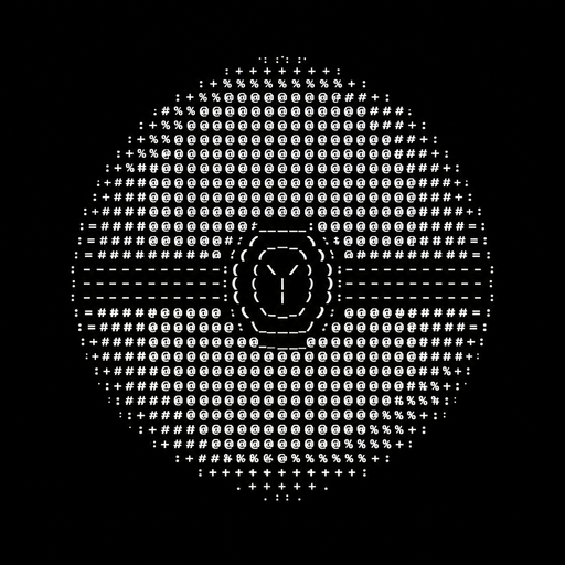 The approved black and white ASCII Pokefork logo